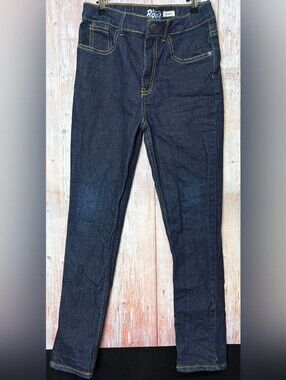 B’gosh 10R blue dark wash Skinny Denim Jeans Button Zip